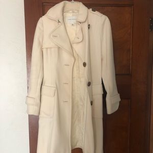 Banana Republic white wool trench coat in size XS